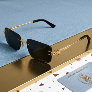 black rimless sunglass