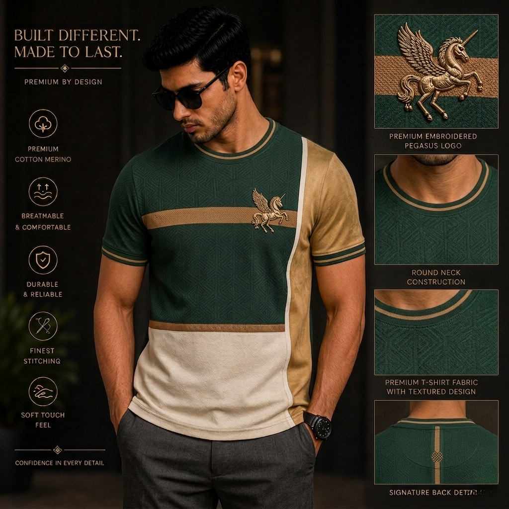 Grandeur Basic Round Neck T-Shirt