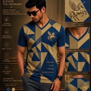 refined urban pique v neck