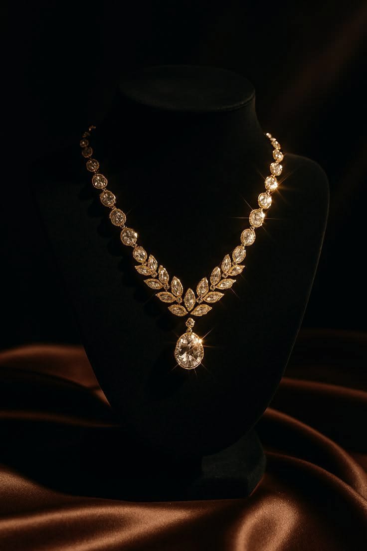 lexoraa luxury premium gold and diamond necklace lexoraa luxury premium gold and diamond necklace