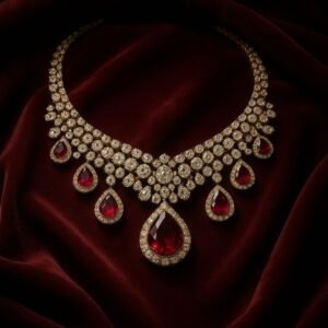 gold and diamond mixed necklace